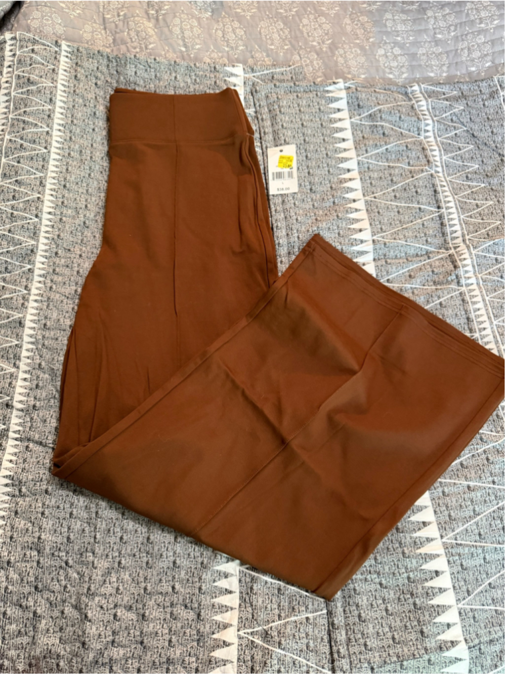 Women's Ophelia Roe Wide Leg Pants Brown Size L